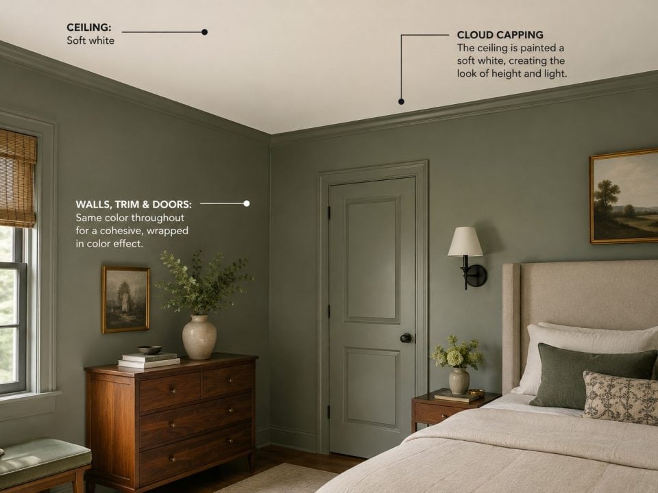 Cloud Capping is a new interior painting trend.