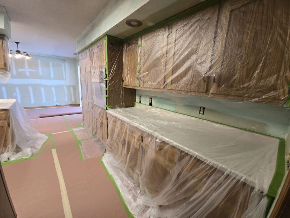 The Matthews' Painting POPP method protects your home during painting.