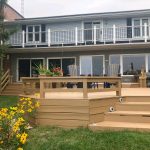 Deck staining updates to outdoor space